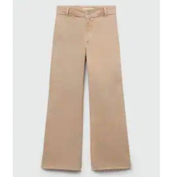 Mango Catherin High-Rise Culotte Wide Leg Raw Hem Jeans 16 - Picture 2 of 16